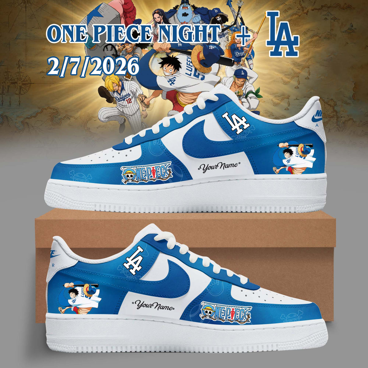 One Piece Night x Los Angeles 2026 Edition AF1
