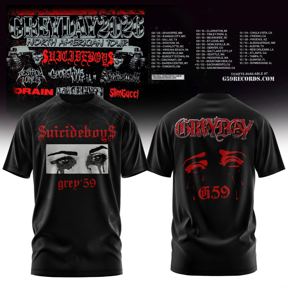 Greyday 2026 - North American Tour T-Shirt | YU52