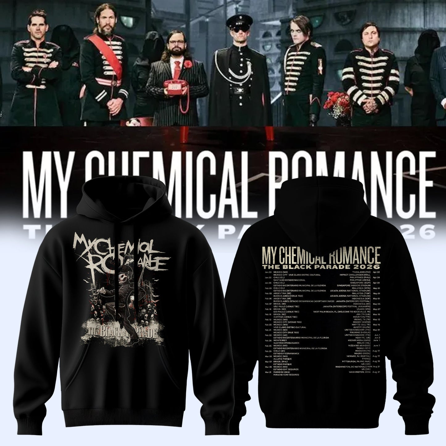 MCR The Black Parade 2026 Tour Limited Edition Signature - Hoodie | CI63