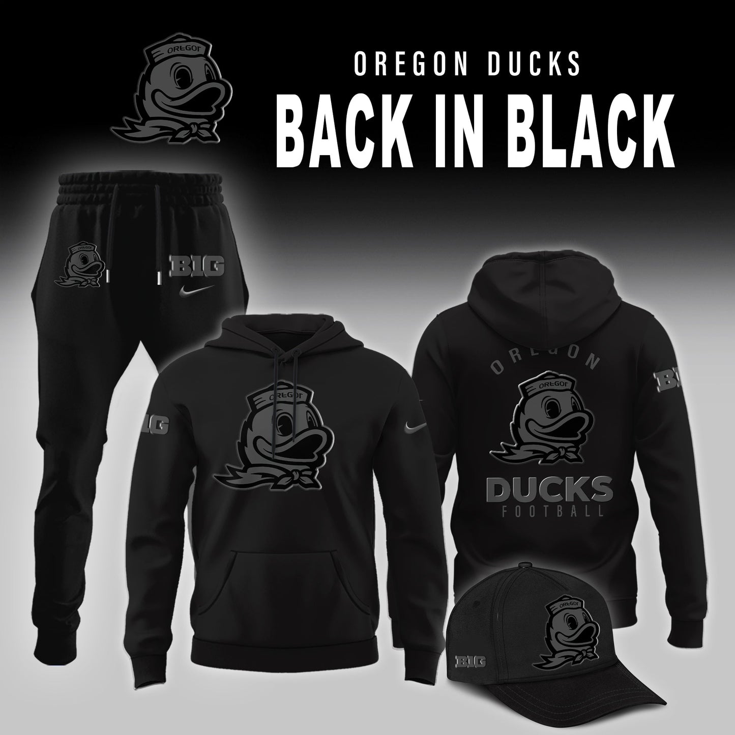 Oregon Ducks Back in Black Limited Edition Hoodie | SF13