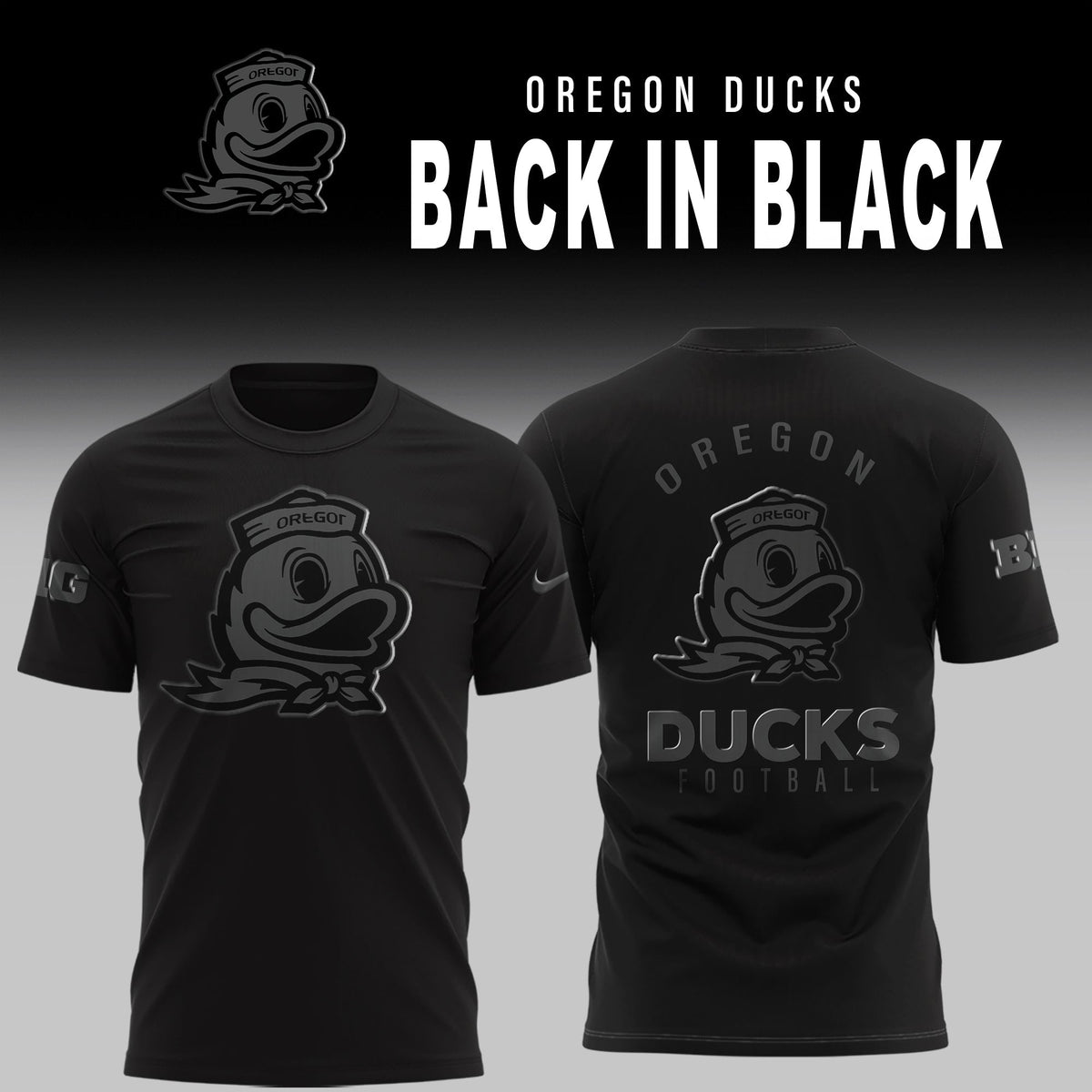 Oregon Ducks Back in Black Limited Edition T-Shirt | OQ38