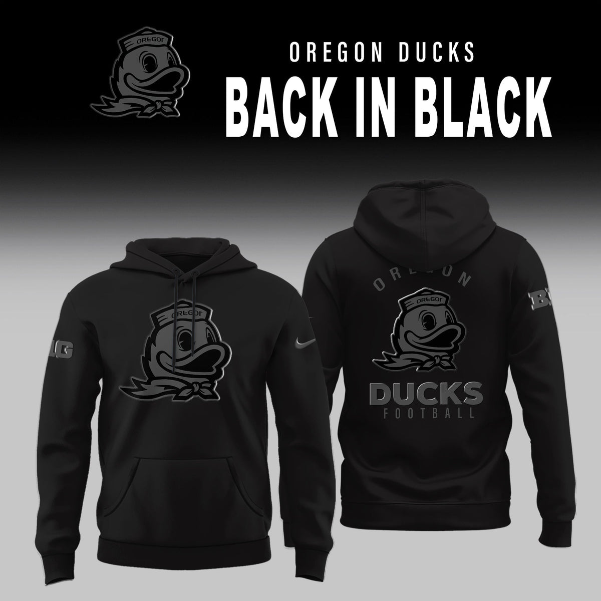 Oregon Ducks Back in Black Limited Edition Hoodie | SF13