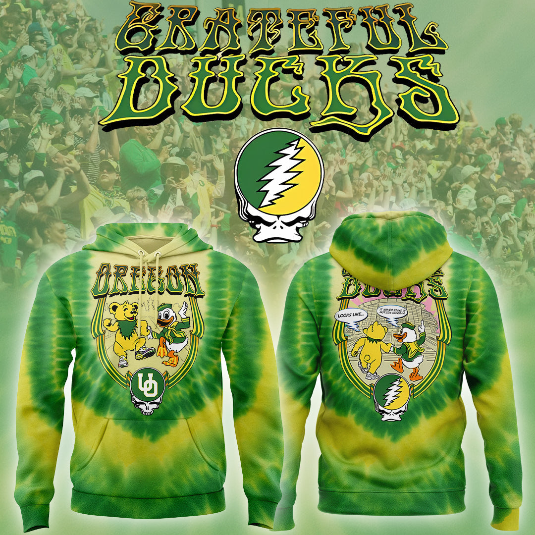 Special Edition Grateful Ducks Hoodie, Oregon Ducks Football Limited Edition Hoodie