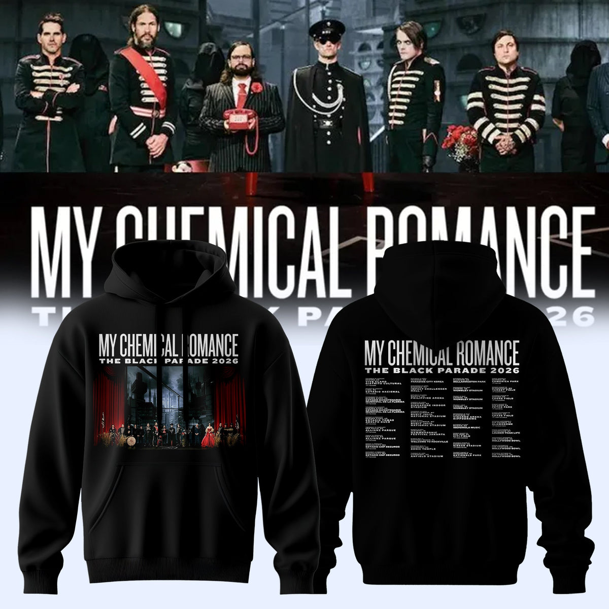 MCR The Black Parade 2026 Tour Limited Edition Signature - Hoodie | TB29