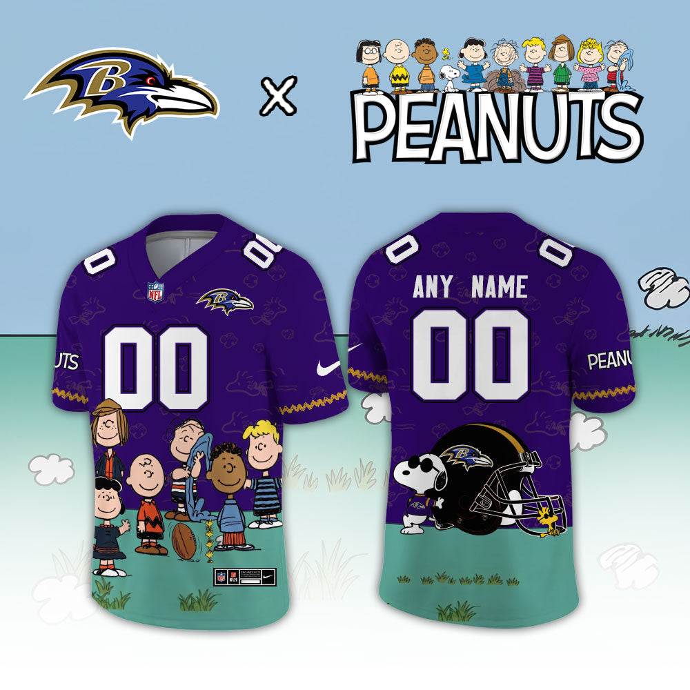 Limited Edition Baltimore Ravens x Peanuts Snoopy 2026 Football Jersey