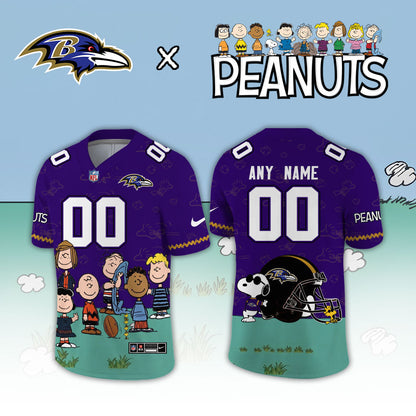 Limited Edition Baltimore Ravens x Peanuts Snoopy 2026 Football Jersey