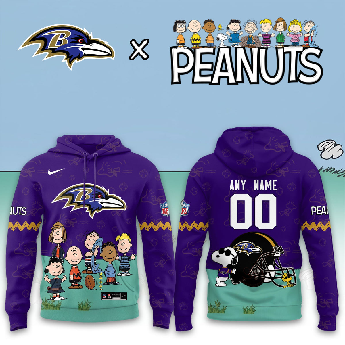 Baltimore Ravens x Peanuts Snoopy 2026 Special Edition Hoodie