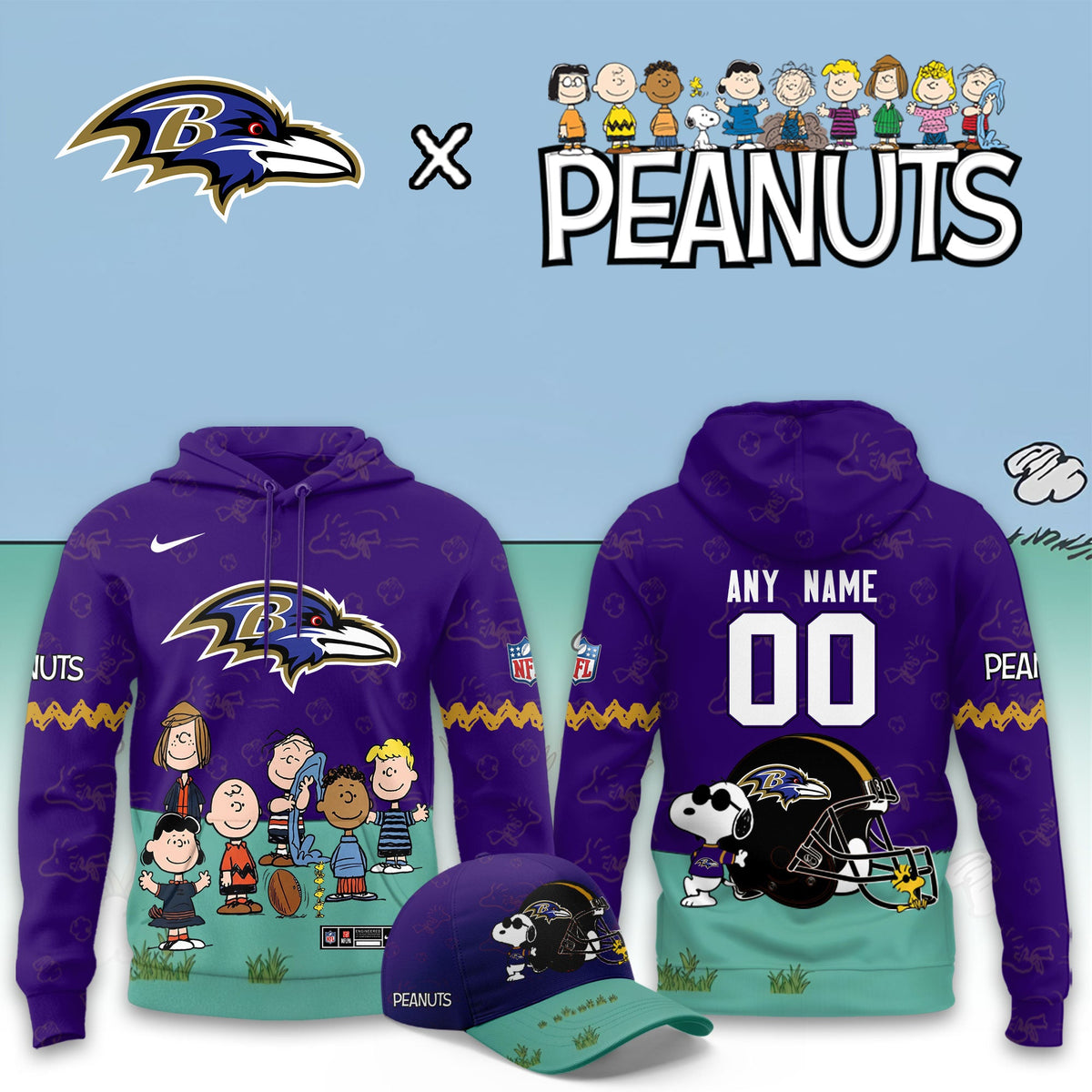 Baltimore Ravens x Peanuts Snoopy 2026 Special Edition Hoodie