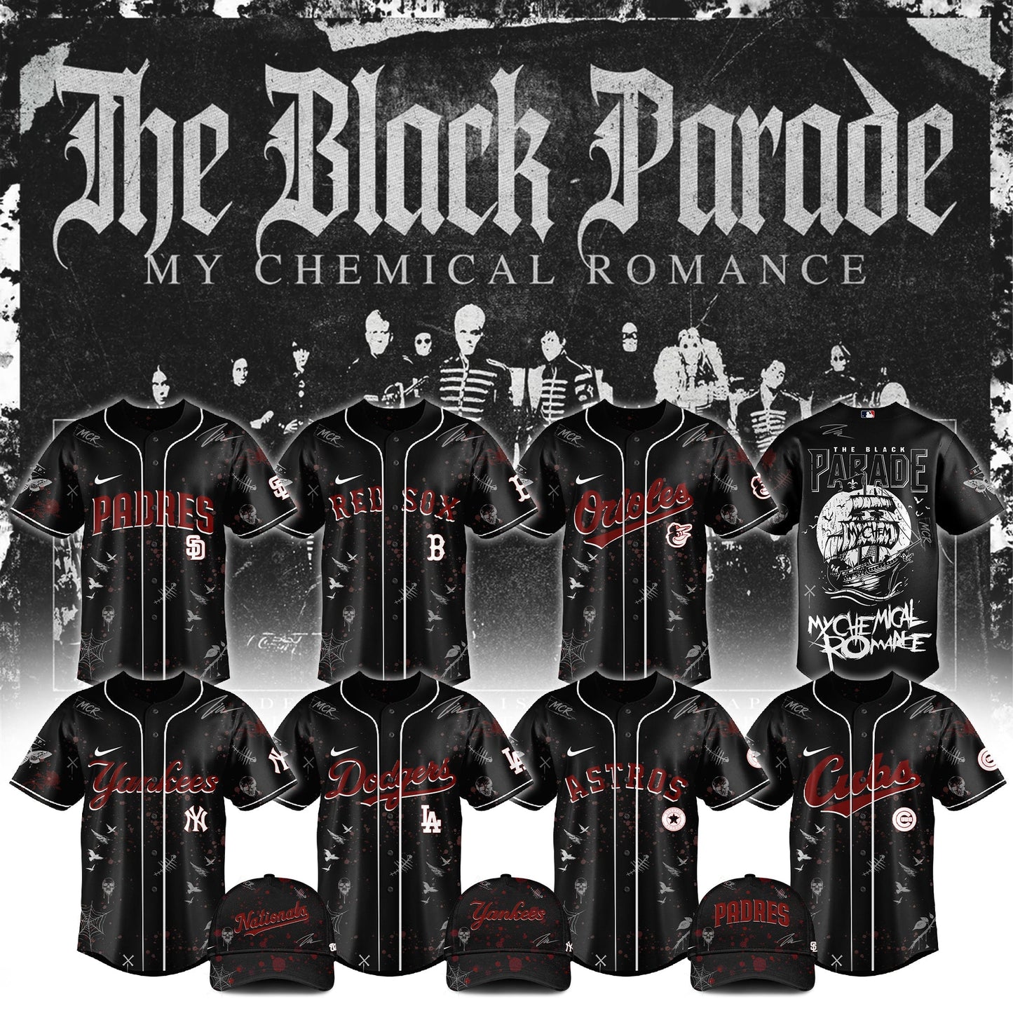All Team x MCR The Black Parade Tour 2026 Jersey Limited Edition V2 | XE64