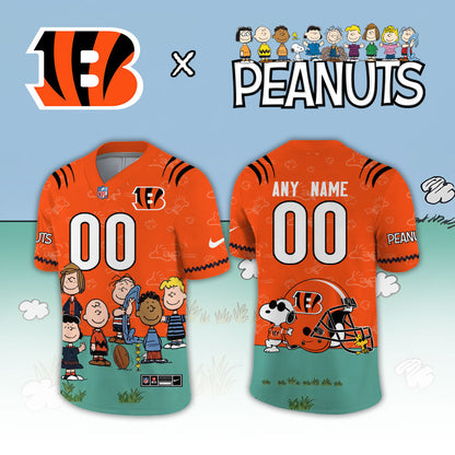 Limited Edition Cincinnati Bengals x Peanuts Snoopy 2026 Football Jersey
