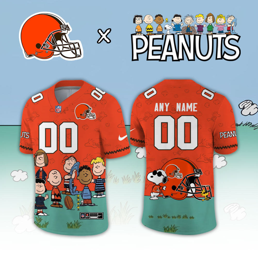 Limited Edition Cleveland Browns x Peanuts Snoopy 2026 Football Jersey