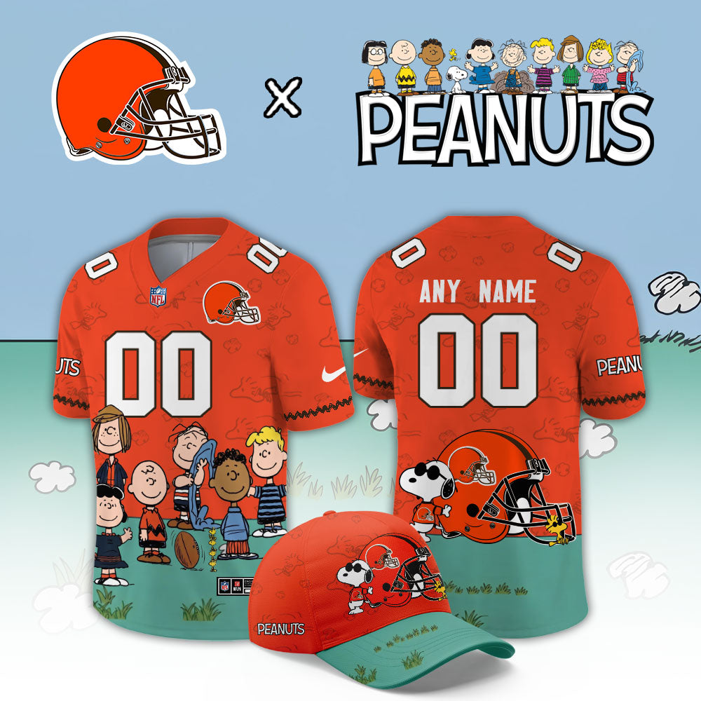 Limited Edition Cleveland Browns x Peanuts Snoopy 2026 Football Jersey