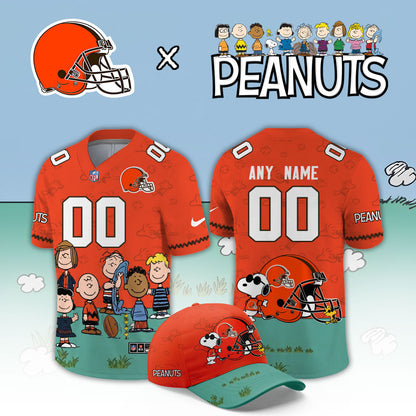 Limited Edition Cleveland Browns x Peanuts Snoopy 2026 Football Jersey