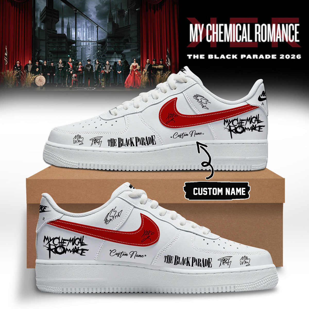 My Chemical Romance Limited Edition Signature Shoes | QA83