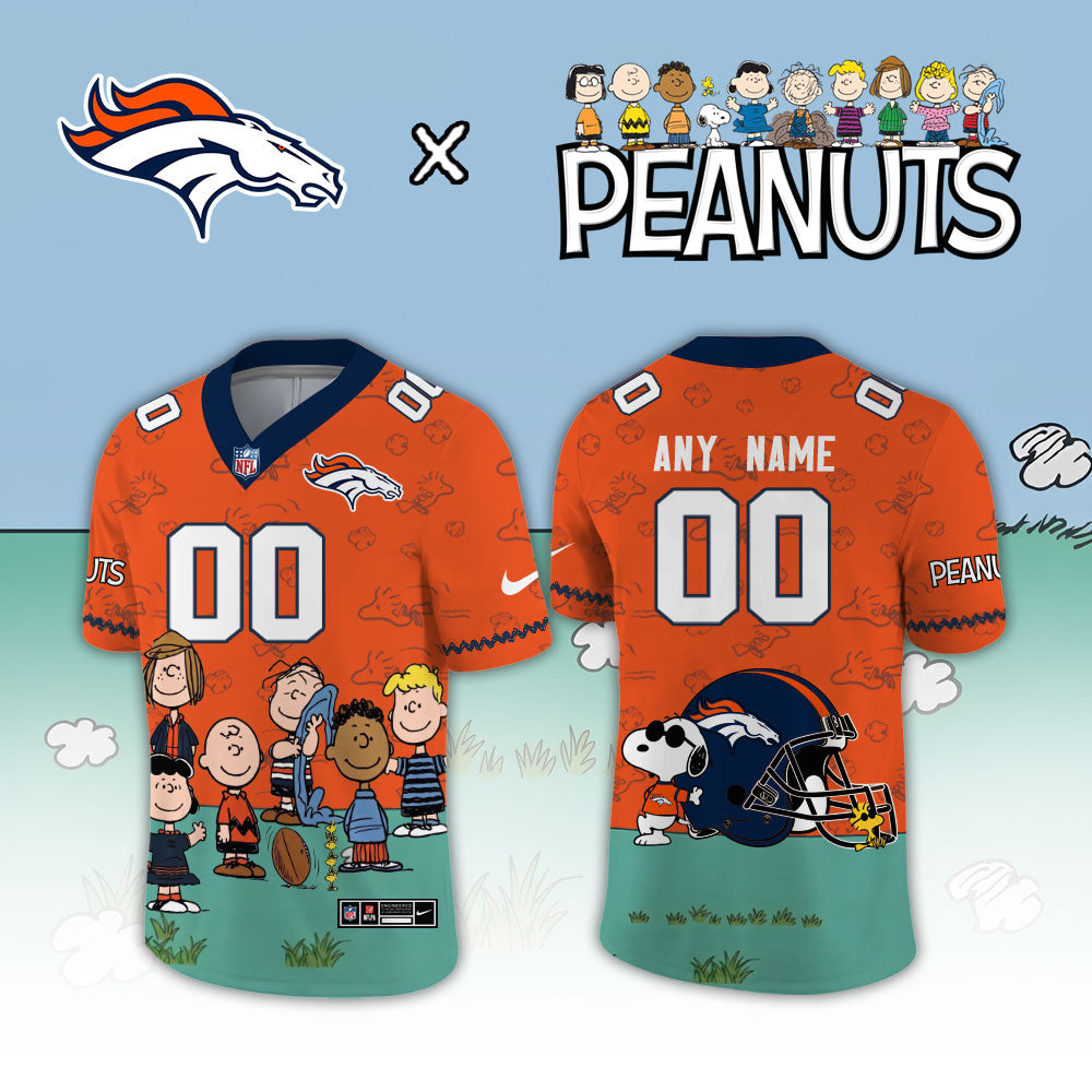 Limited Edition Denver Broncos x Peanuts Snoopy  2026 Football Jersey