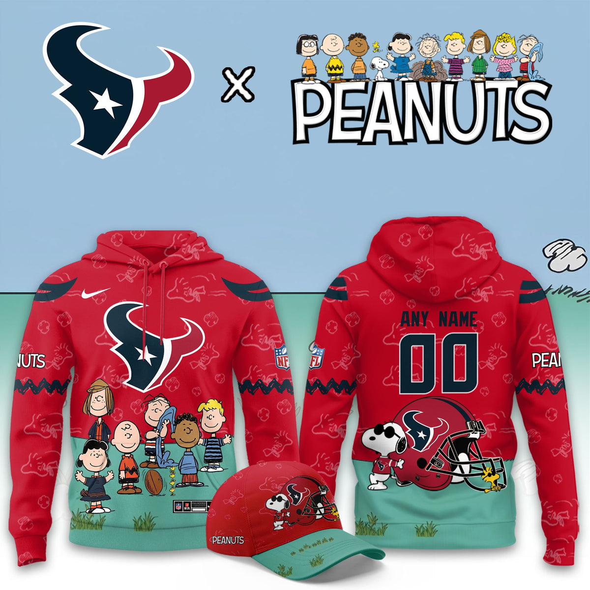 Houston Texans x Peanuts Snoopy 2026 Special Edition Custom Hoodie