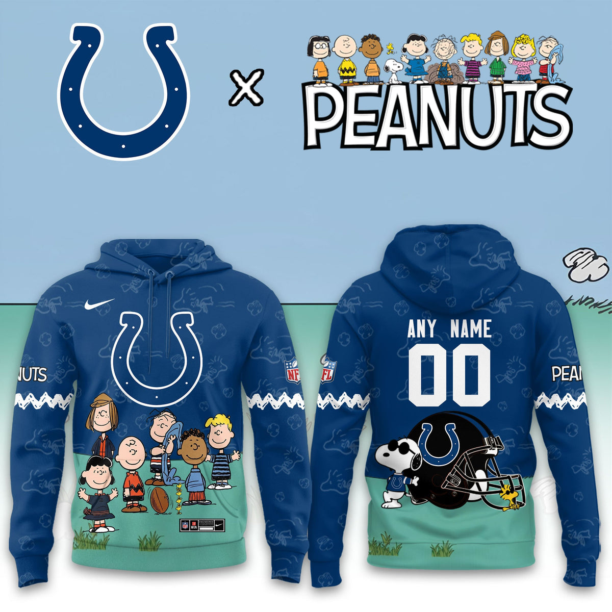 Indianapolis Colts x Peanuts Snoopy 2026 Special Edition Custom Hoodie