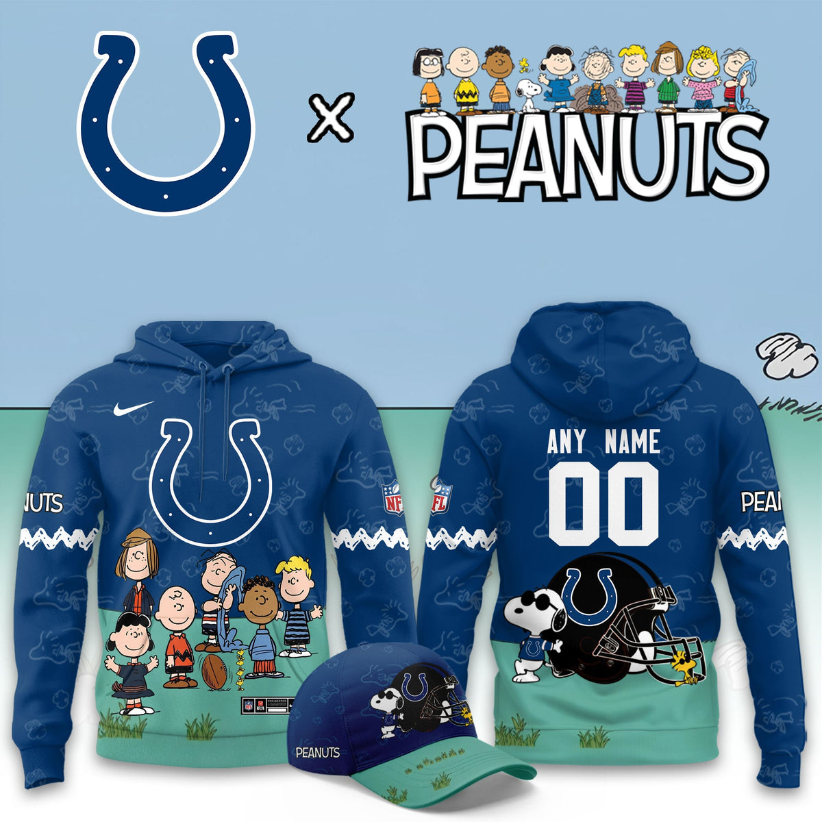 Indianapolis Colts x Peanuts Snoopy 2026 Special Edition Custom Hoodie