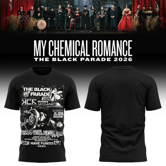 Limited Edition MCR Long Live The Black Parade Tour US 2026 At Washington D.C Tshirt | BD56