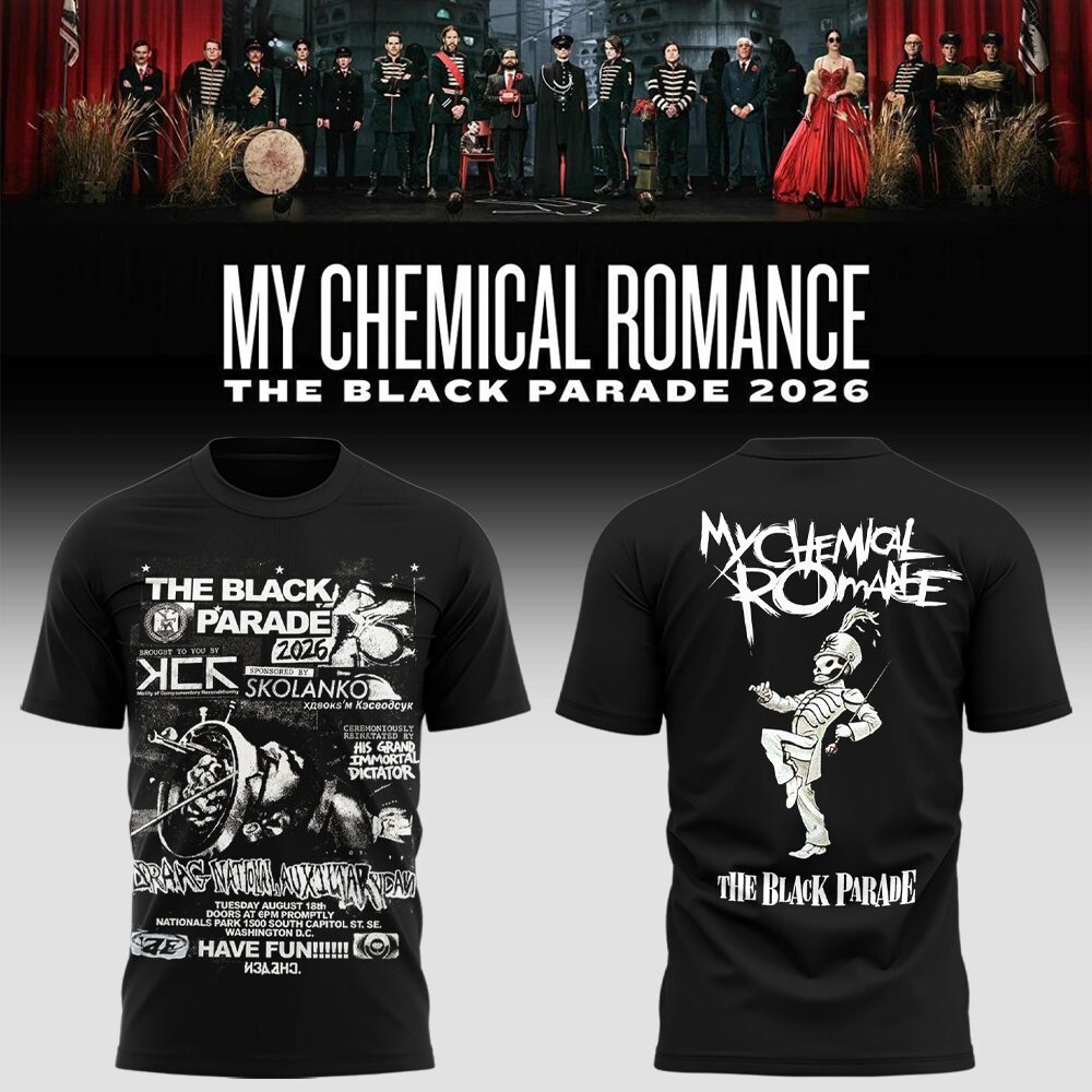 Limited Edition MCR Long Live The Black Parade Tour US 2026 At Washington D.C Tshirt | ZU93