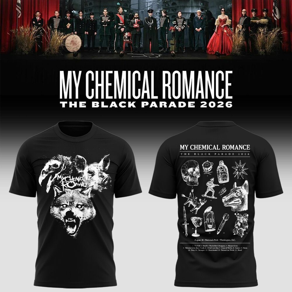 Limited Edition MCR Long Live The Black Parade Tour US 2026 At Washington D.C Tshirt | XY43