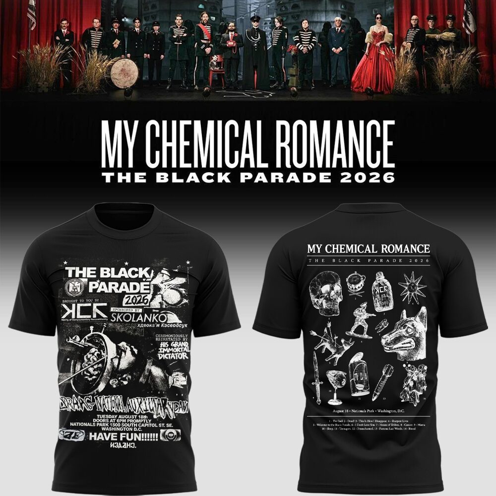Limited Edition MCR Long Live The Black Parade Tour US 2026 At Washington D.C Tshirt | VM80