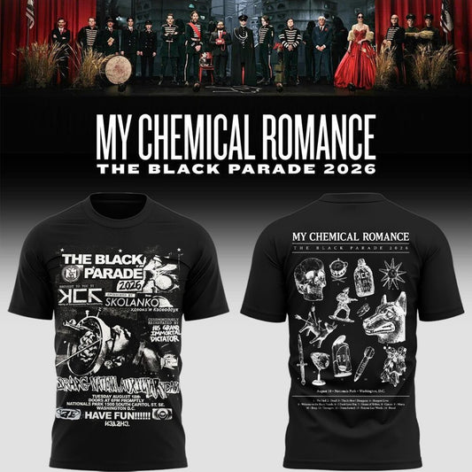 Limited Edition MCR Long Live The Black Parade Tour US 2026 At Washington D.C Tshirt | VM80