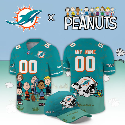 Limited Edition Miami Dolphins x Peanuts Snoopy 2026 Football Jersey