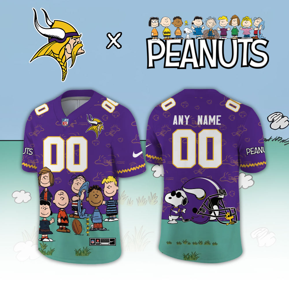 Limited Edition Minnesota Vikings x Peanuts Snoopy 2026 Football Jersey