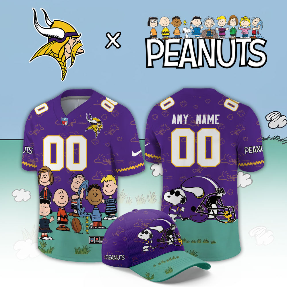 Limited Edition Minnesota Vikings x Peanuts Snoopy 2026 Football Jersey