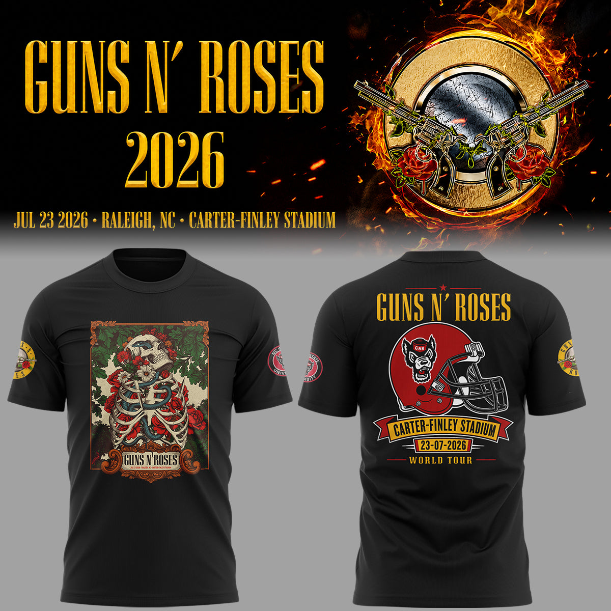 Limited Edition Guns N' Roses Tour 2026 TShirt | BA34