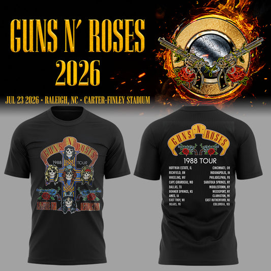 Limited Edition Guns N' Roses Tour 2026 TShirt | NI36