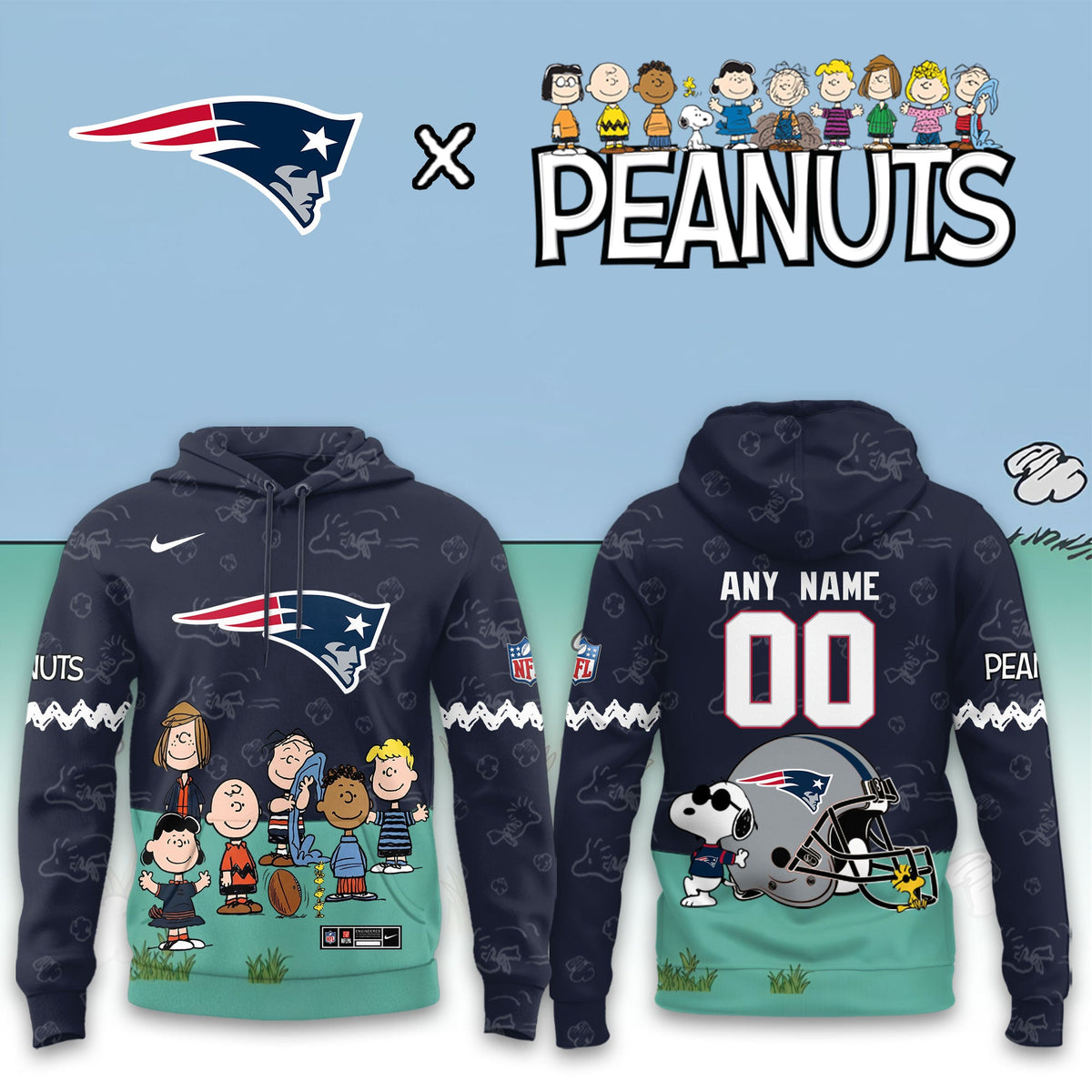 New England Patriots x Peanuts Snoopy 2026 Special Edition Custom Hoodie