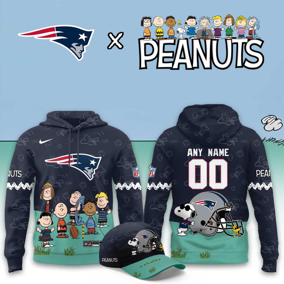New England Patriots x Peanuts Snoopy 2026 Special Edition Custom Hoodie