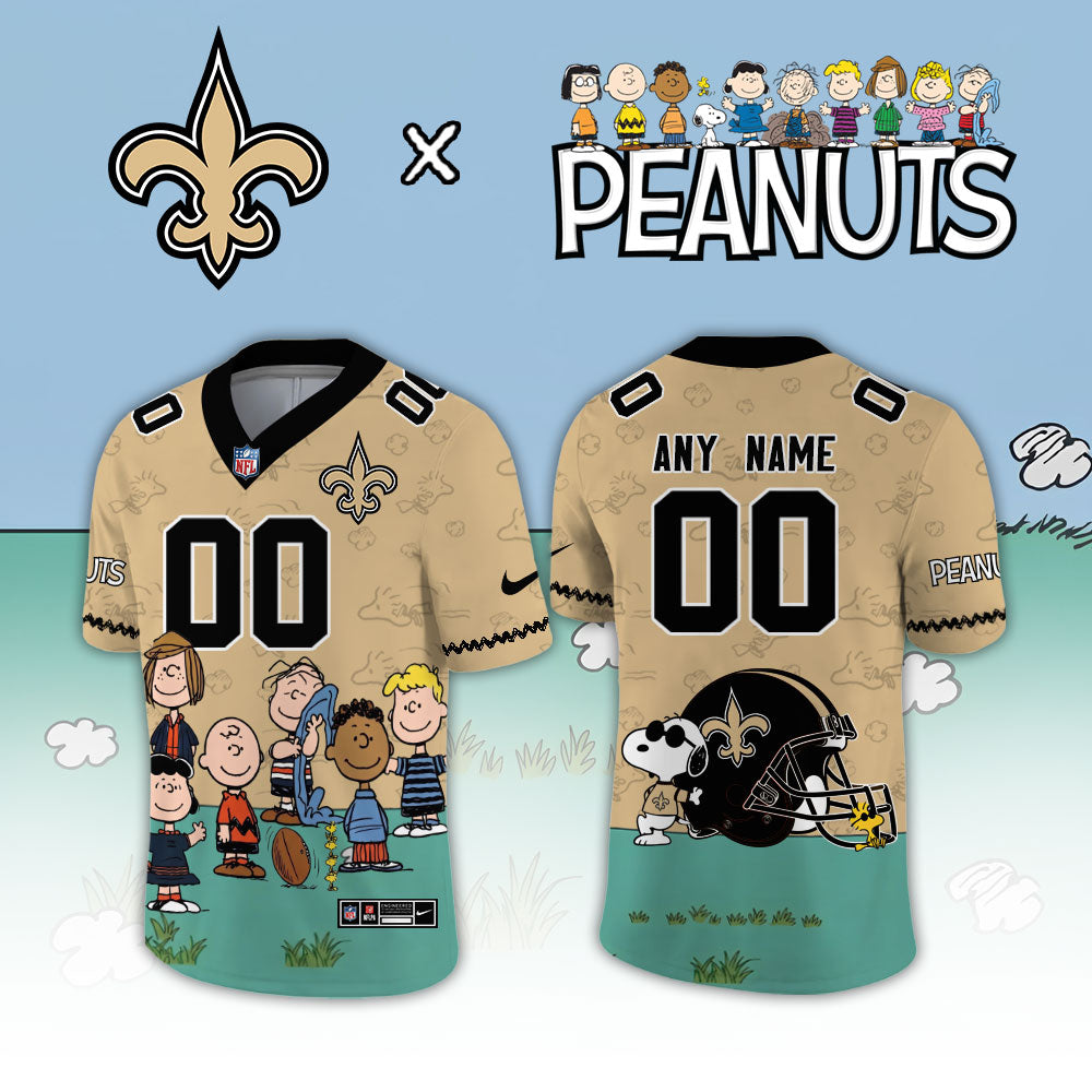 Limited Edition New Orleans Saints x Peanuts Snoopy 2026 Football Jersey