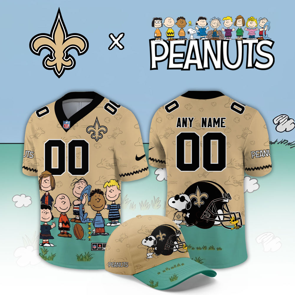Limited Edition New Orleans Saints x Peanuts Snoopy 2026 Football Jersey