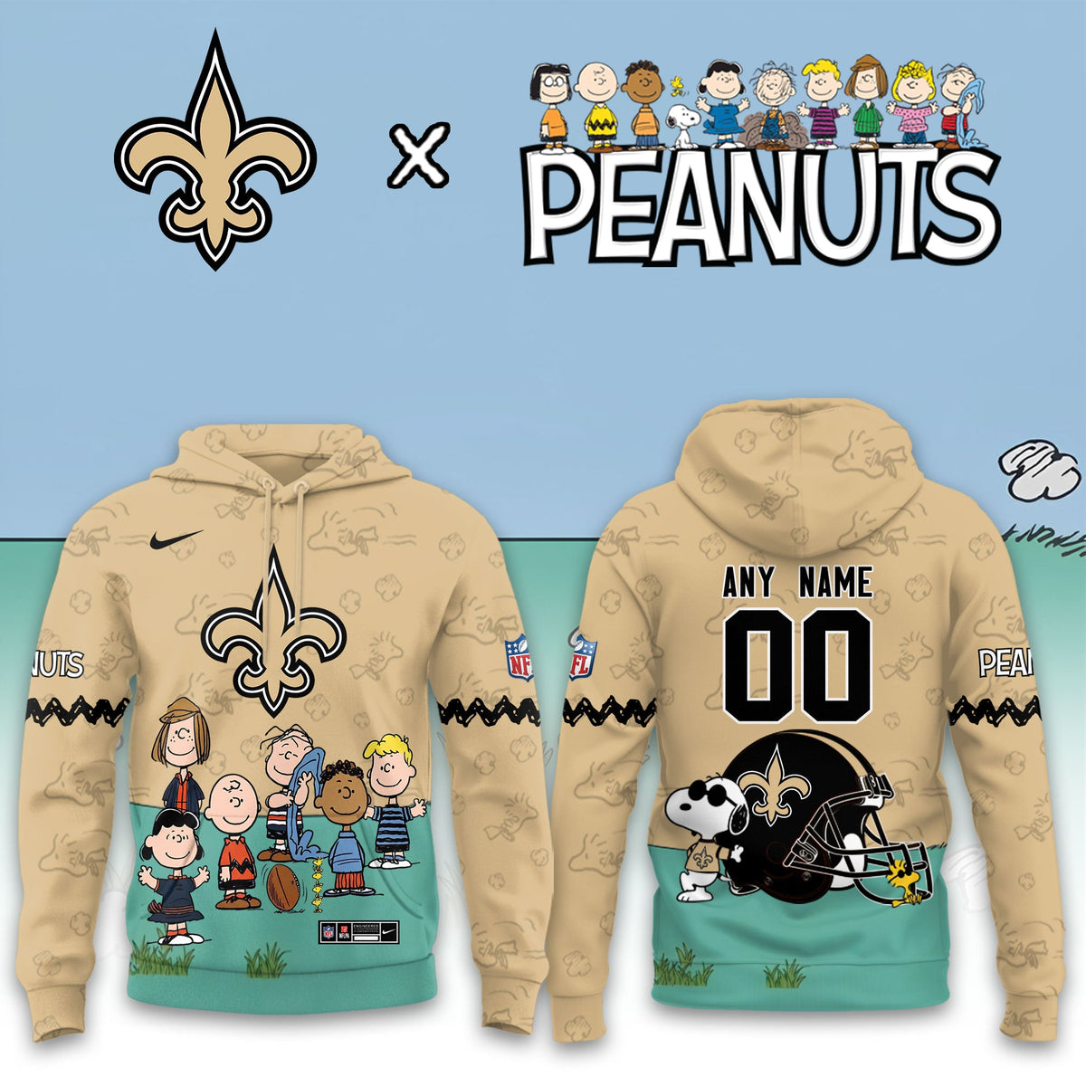 New Orleans Saints x Peanuts Snoopy 2026 Special Edition Custom Hoodie