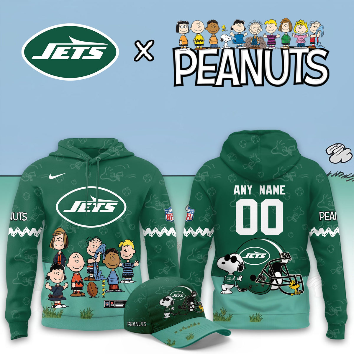 New York Jets x Peanuts Snoopy 2026 Special Edition Custom Hoodie
