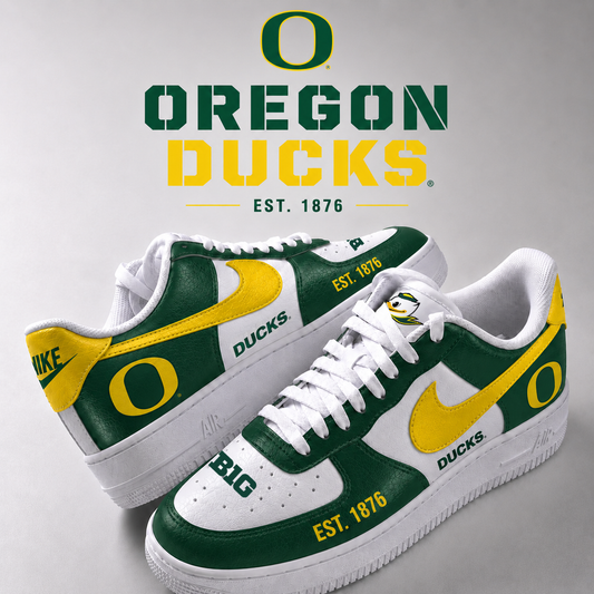 Oregon Ducks Football- AF1 Sneakers