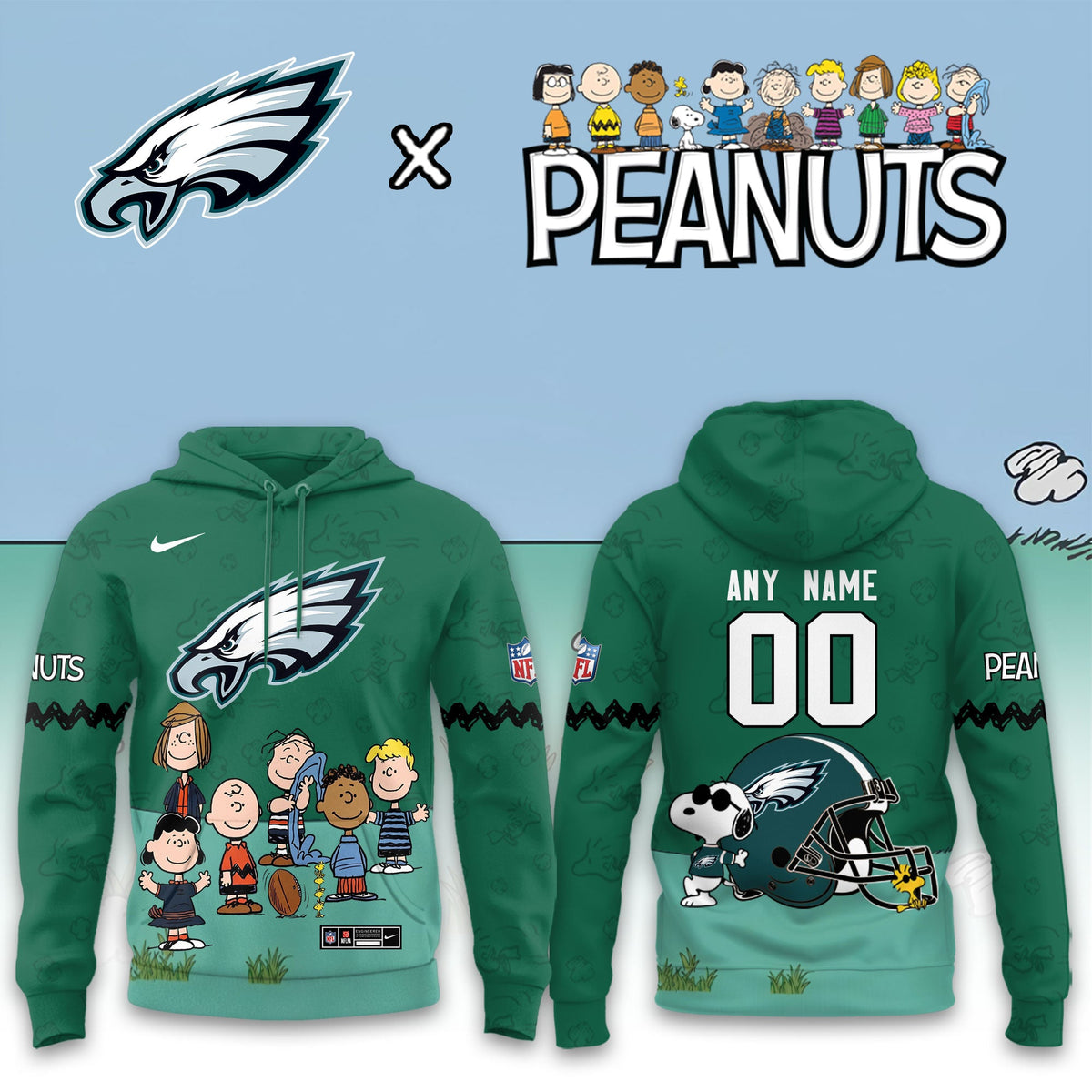Philadelphia Eagles x Peanuts Snoopy 2026 Special Edition Custom Hoodie