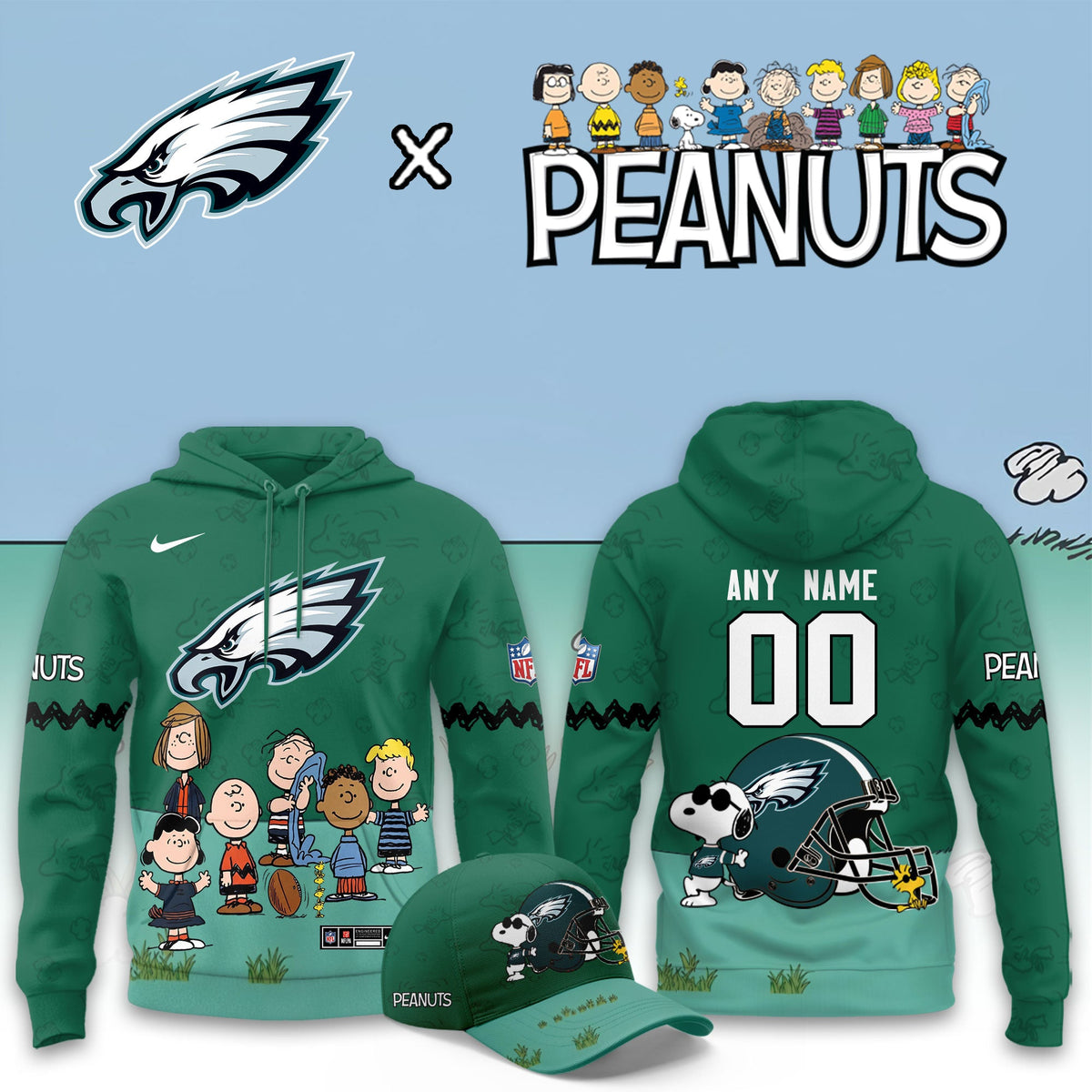 Philadelphia Eagles x Peanuts Snoopy 2026 Special Edition Custom Hoodie