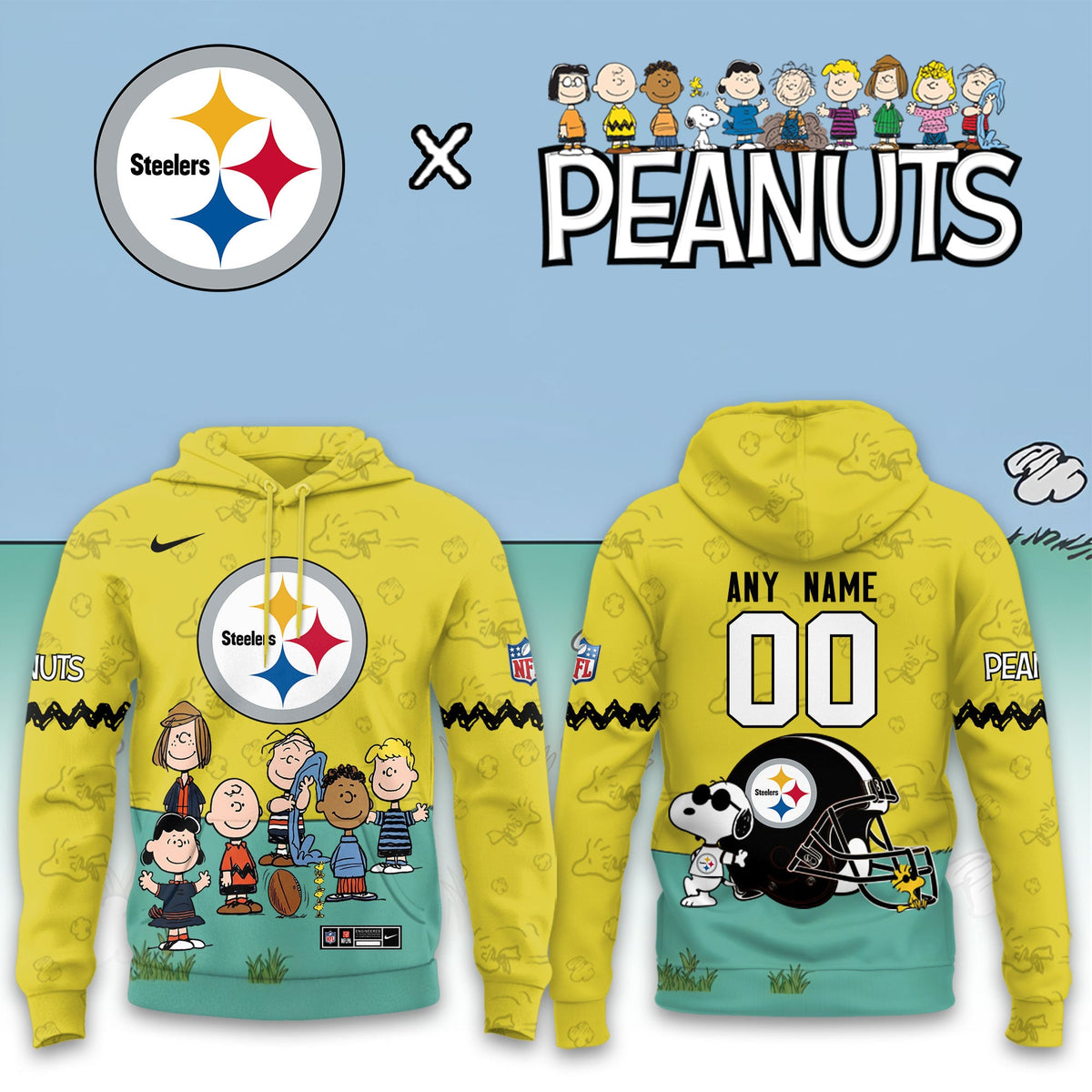 Pittsburgh Steelers x Peanuts Snoopy 2026 Special Edition Custom Hoodie