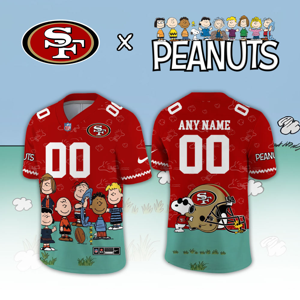 Limited Edition San Francisco 49ers x Peanuts Snoopy 2026 Football Jersey