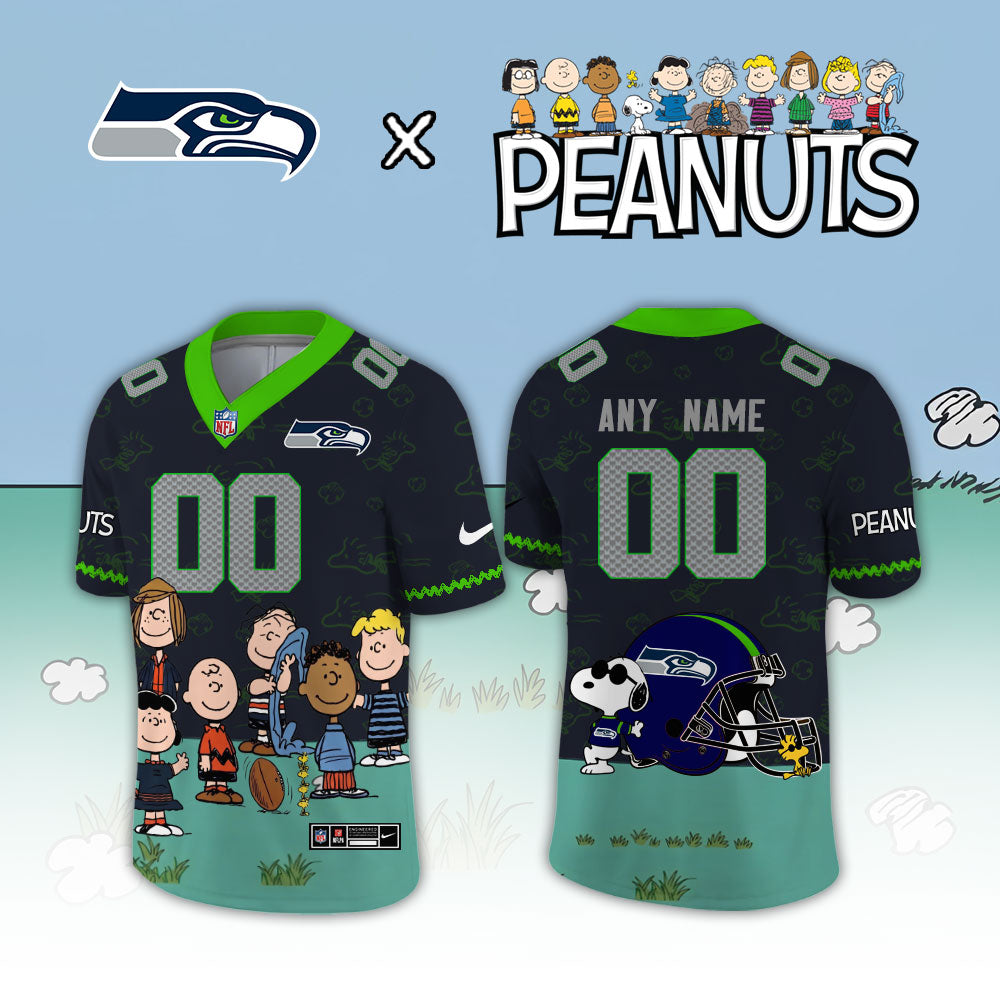 Limited Edition Seattle Seahawks x Peanuts Snoopy 2026 Football Jersey