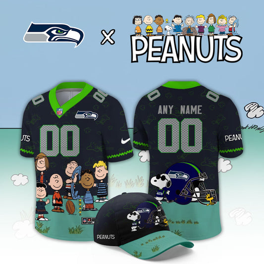 Limited Edition Seattle Seahawks x Peanuts Snoopy 2026 Football Jersey