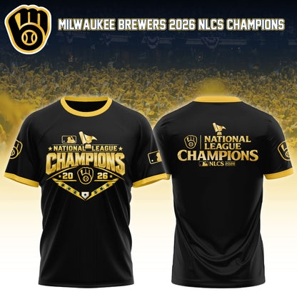 Milwaukee Brewers 2026 National League Champions Tshirt Limited Edition