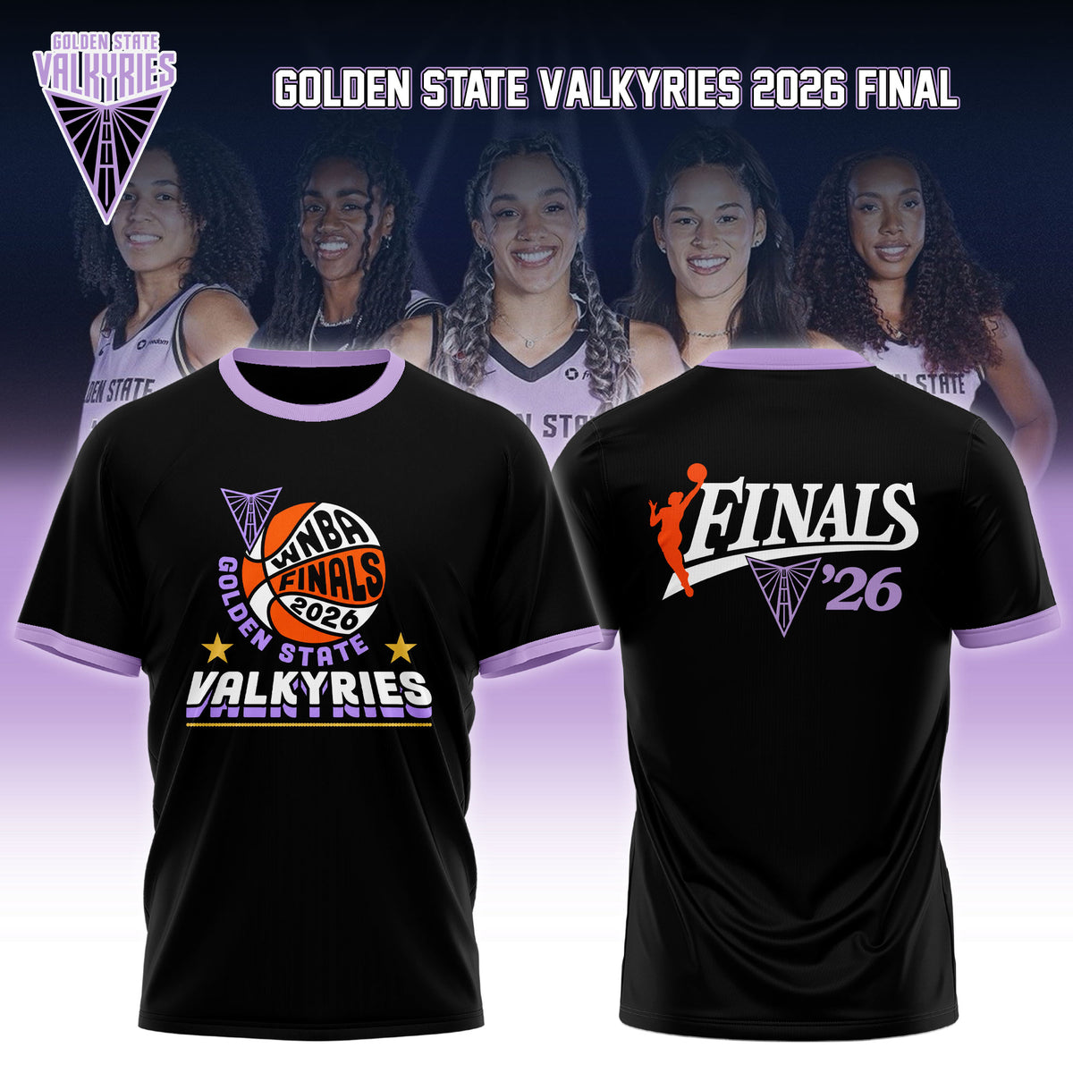 Valkyries 2026 WNBA Finals Tshirt Limited Edition Black 02
