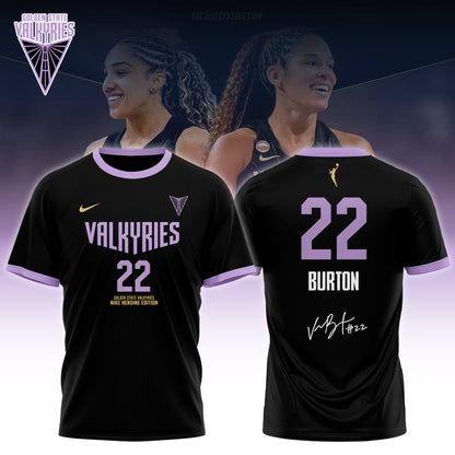 Veronica Burton #22 Valkyries 2026 Signed Tshirt Limited Edition
