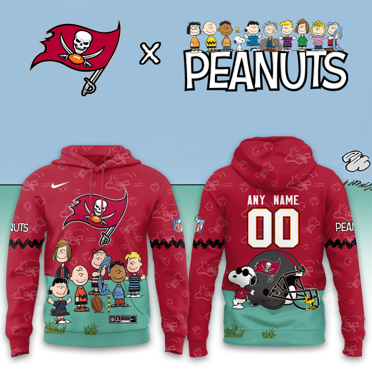 Tampa Bay Buccaneers x Peanuts Snoopy 2026 Special Edition Custom Hoodie