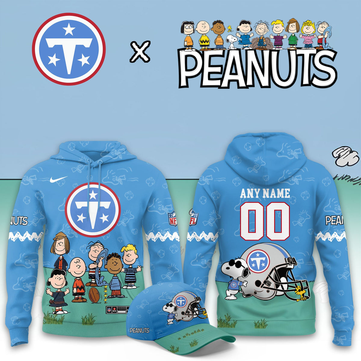 Tennessee Titans x Peanuts Snoopy 2026 Special Edition Custom Hoodie